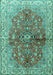 Machine Washable Persian Turquoise Traditional Area Rugs, wshtr3031turq