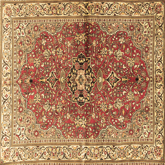 Square Persian Brown Traditional Rug, tr3031brn