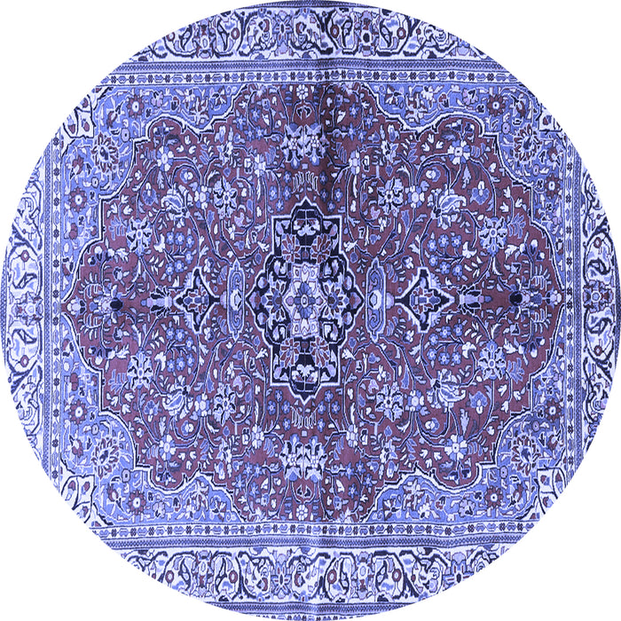 Round Persian Blue Traditional Rug, tr3031blu