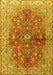 Machine Washable Persian Yellow Traditional Rug, wshtr3031yw