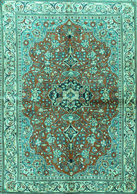 Persian Turquoise Traditional Rug, tr3031turq