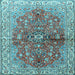 Square Persian Light Blue Traditional Rug, tr3031lblu