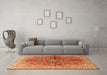 Machine Washable Persian Orange Traditional Area Rugs in a Living Room, wshtr3031org