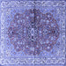 Square Persian Blue Traditional Rug, tr3031blu