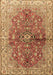 Machine Washable Persian Brown Traditional Rug, wshtr3031brn