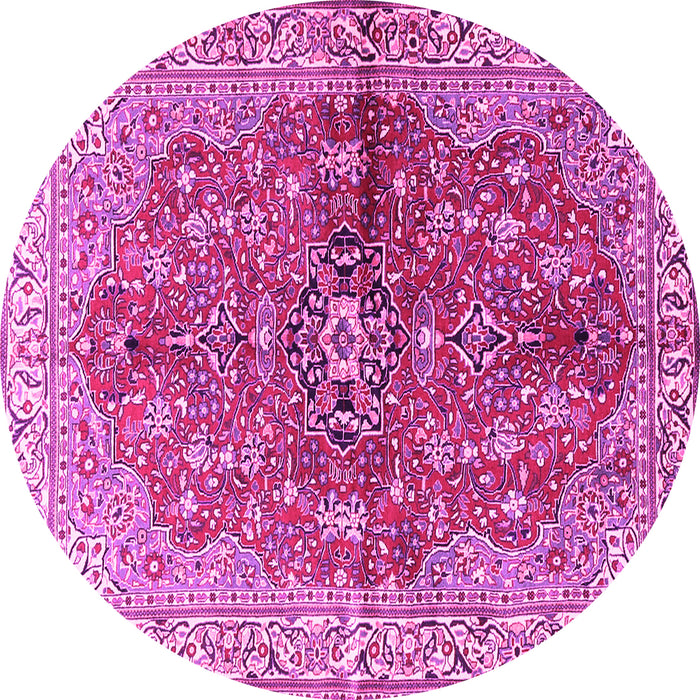 Round Persian Pink Traditional Rug, tr3031pnk