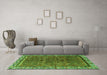 Machine Washable Persian Green Traditional Area Rugs in a Living Room,, wshtr3032grn