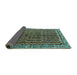 Sideview of Persian Turquoise Traditional Rug, tr3032turq