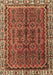 Machine Washable Persian Brown Traditional Rug, wshtr3032brn