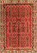 Serging Thickness of Machine Washable Persian Orange Traditional Area Rugs, wshtr3032org