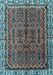 Machine Washable Persian Light Blue Traditional Rug, wshtr3032lblu