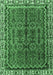 Machine Washable Persian Emerald Green Traditional Area Rugs, wshtr3032emgrn