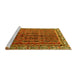 Sideview of Machine Washable Persian Yellow Traditional Rug, wshtr3032yw