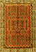 Machine Washable Persian Yellow Traditional Rug, wshtr3032yw