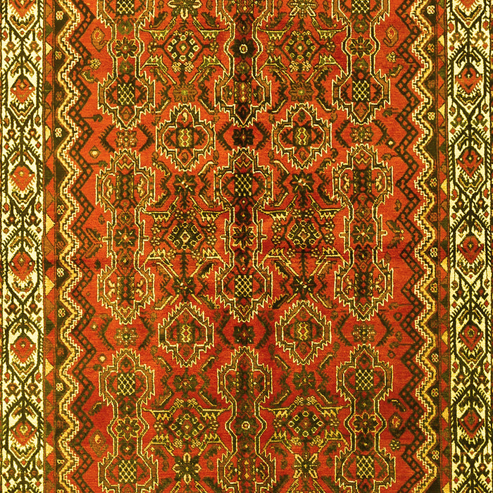Machine Washable Persian Yellow Traditional Rug, wshtr3032yw