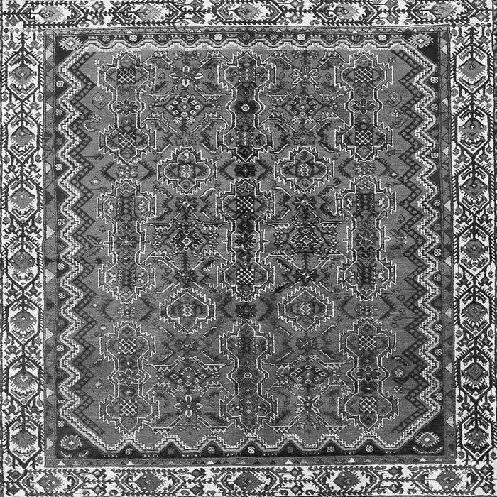 Round Machine Washable Persian Gray Traditional Rug, wshtr3032gry