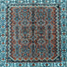 Square Persian Light Blue Traditional Rug, tr3032lblu