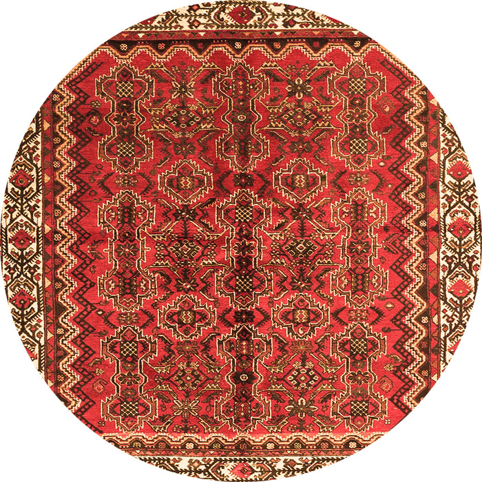 Machine Washable Persian Orange Traditional Area Rugs, wshtr3032org