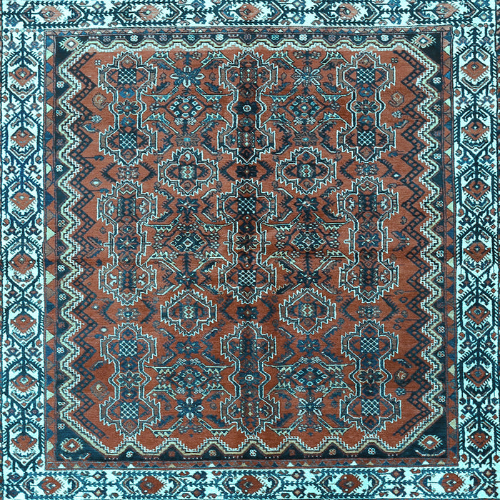 Square Machine Washable Persian Light Blue Traditional Rug, wshtr3032lblu