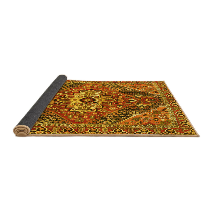 Sideview of Persian Yellow Traditional Rug, tr3033yw