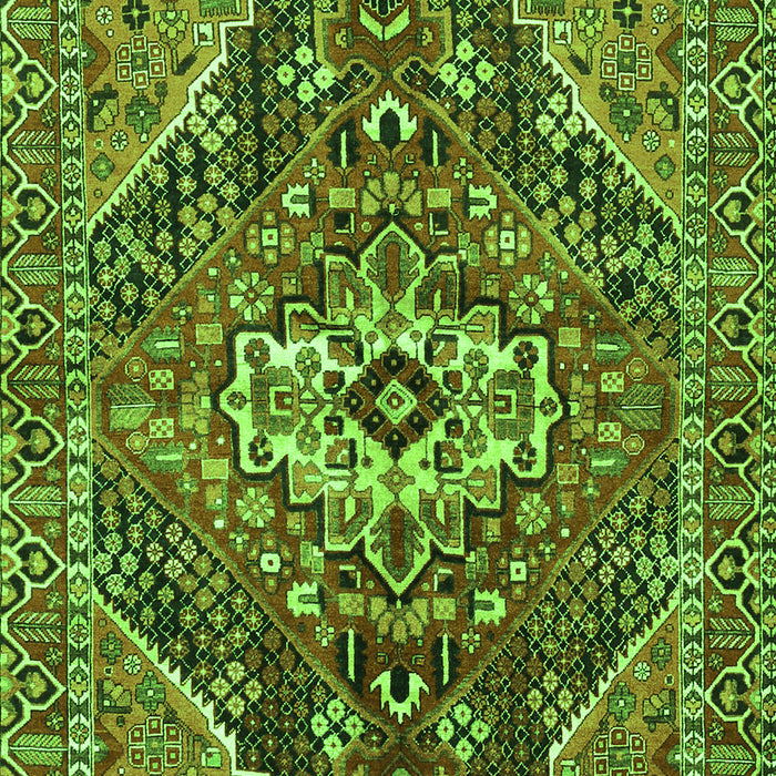 Serging Thickness of Machine Washable Persian Green Traditional Area Rugs, wshtr3033grn
