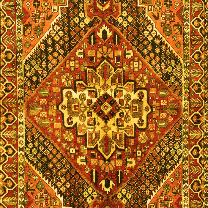 Machine Washable Persian Yellow Traditional Rug, wshtr3033yw