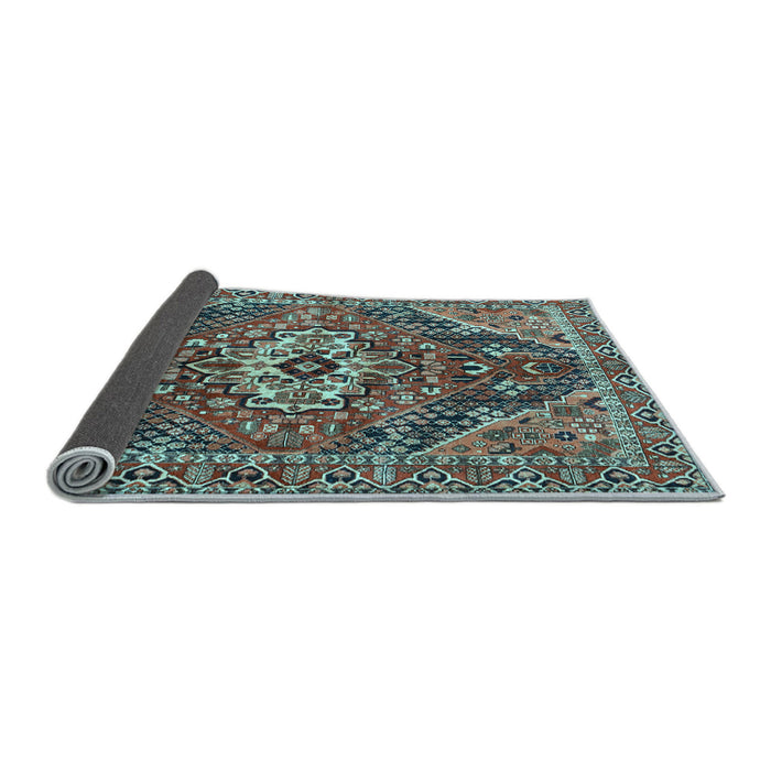 Sideview of Persian Light Blue Traditional Rug, tr3033lblu