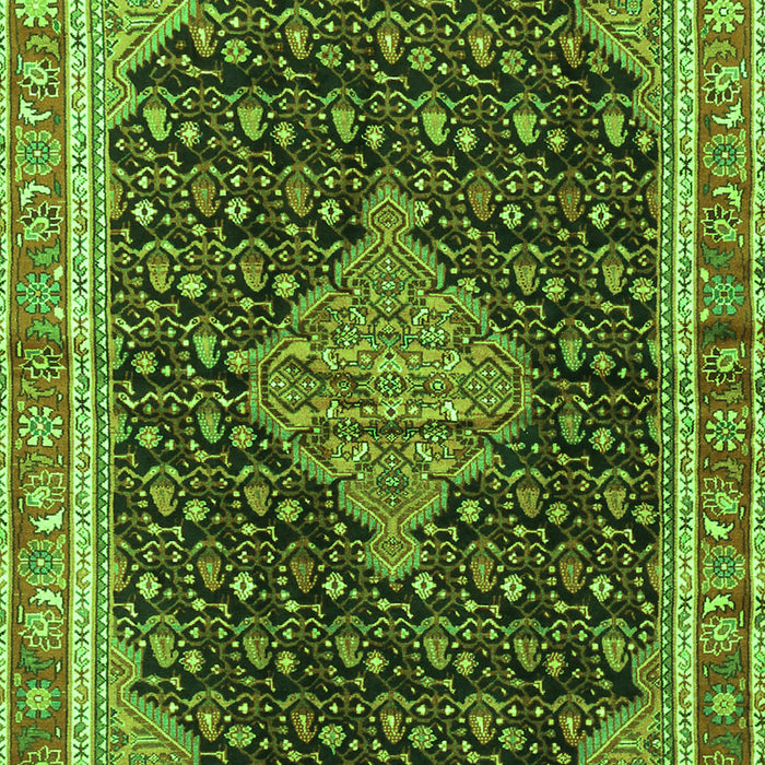 Medallion Green Traditional Rug, tr3034grn