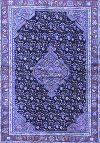 Medallion Blue Traditional Rug, tr3034blu