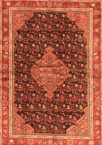 Medallion Orange Traditional Rug, tr3034org