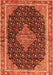 Medallion Orange Traditional Rug, tr3034org