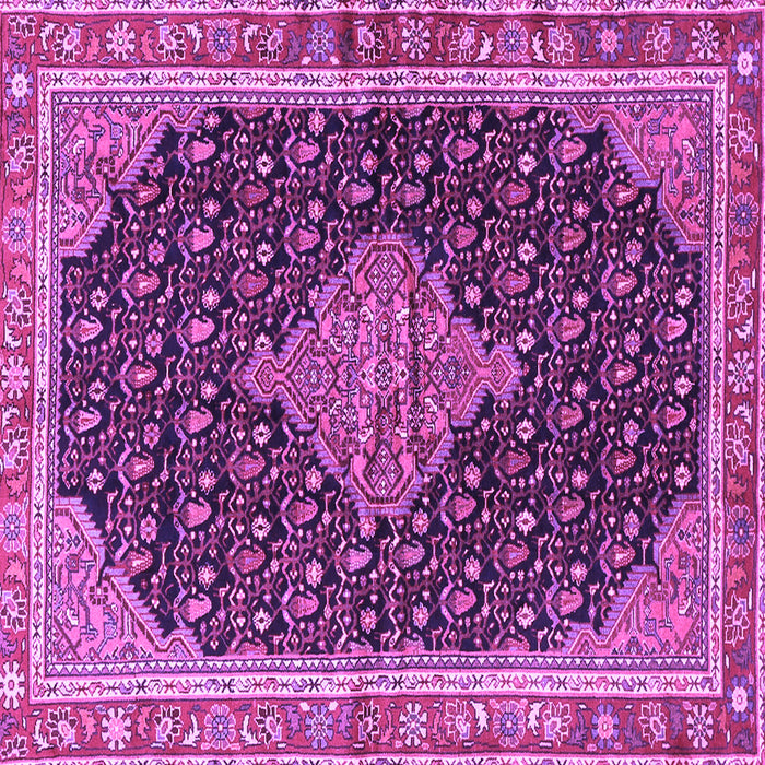 Square Medallion Purple Traditional Rug, tr3034pur