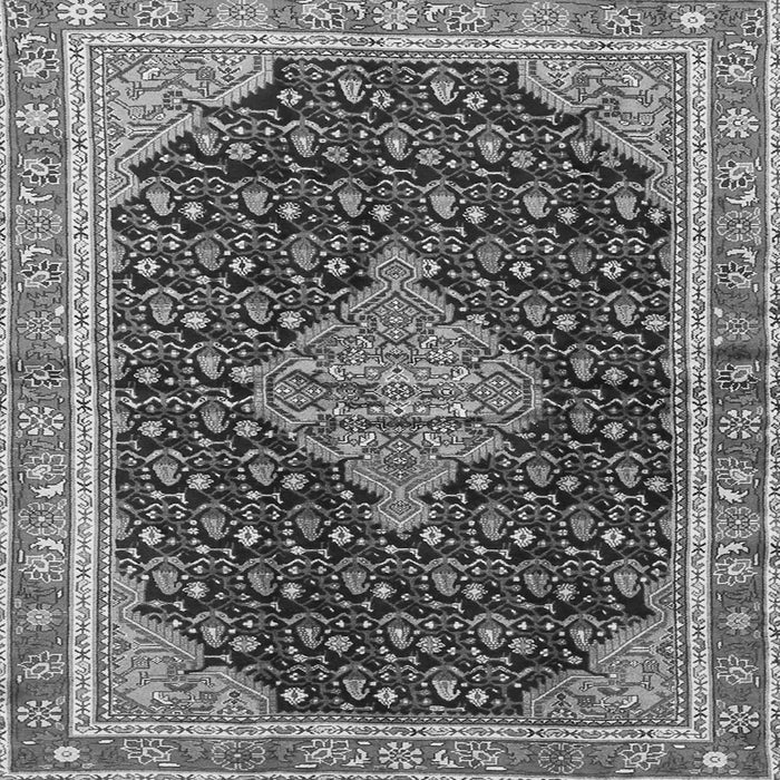 Serging Thickness of Medallion Gray Traditional Rug, tr3034gry