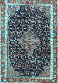 Medallion Light Blue Traditional Rug, tr3034lblu