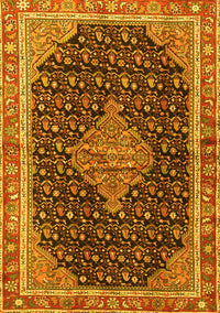 Medallion Yellow Traditional Rug, tr3034yw