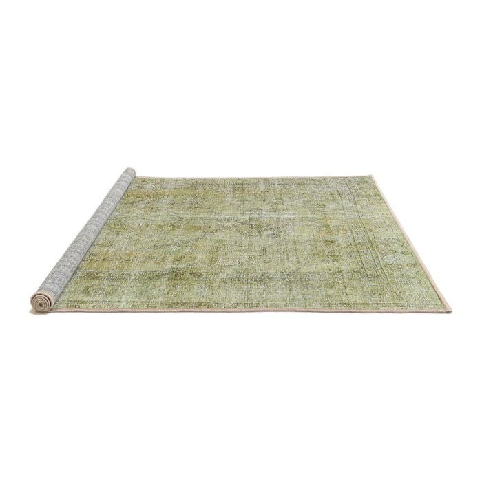 Sideview of Machine Washable Traditional Brown Rug, wshtr3035