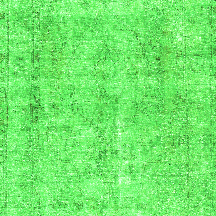 Serging Thickness of Machine Washable Persian Green Traditional Area Rugs, wshtr3035grn
