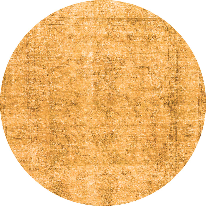 Square Persian Orange Traditional Rug, tr3035org