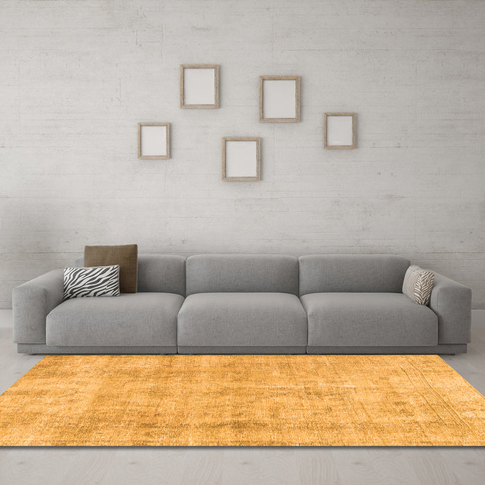 Machine Washable Persian Orange Traditional Area Rugs in a Living Room, wshtr3035org