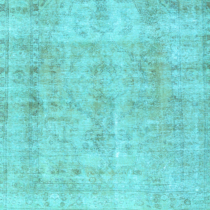 Square Machine Washable Persian Light Blue Traditional Rug, wshtr3035lblu