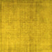 Square Persian Yellow Traditional Rug, tr3036yw