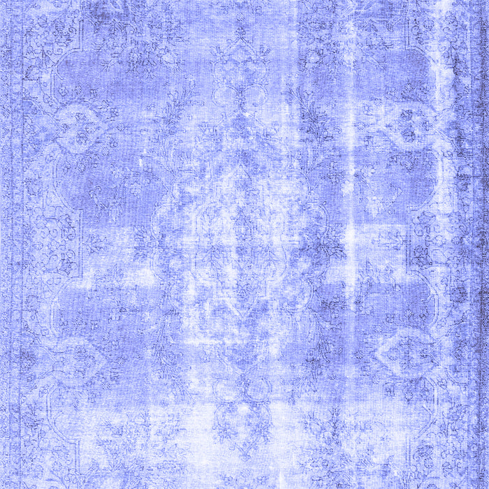 Machine Washable Persian Blue Traditional Rug, wshtr3037blu