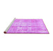 Sideview of Machine Washable Persian Purple Traditional Area Rugs, wshtr3037pur