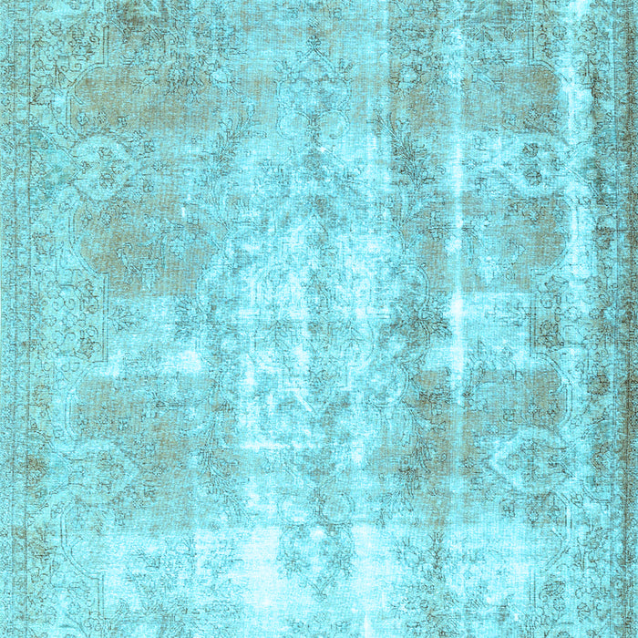 Machine Washable Persian Light Blue Traditional Rug, wshtr3037lblu