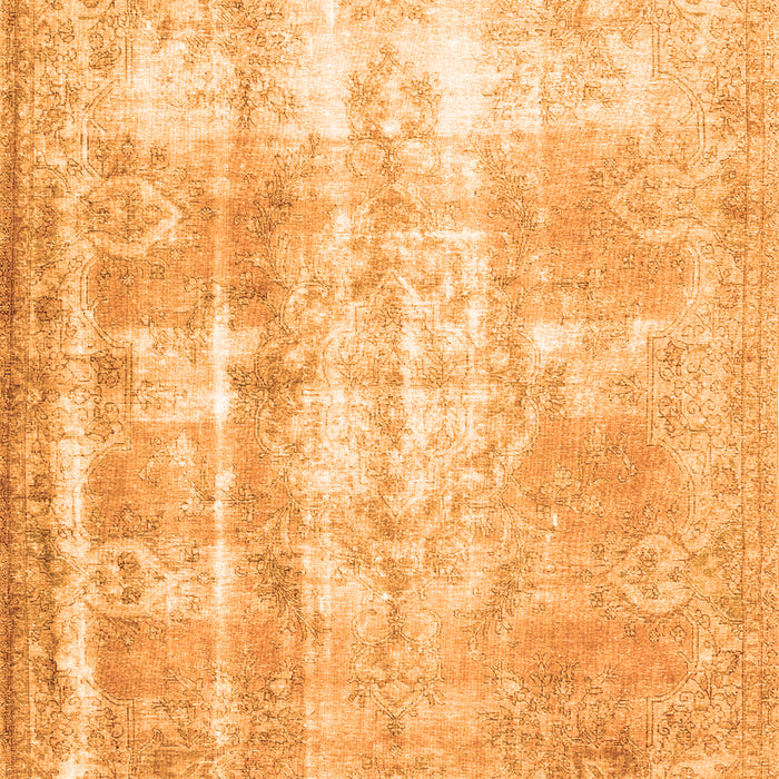 Serging Thickness of Machine Washable Persian Orange Traditional Area Rugs, wshtr3037org