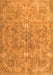 Serging Thickness of Machine Washable Persian Orange Traditional Area Rugs, wshtr3038org