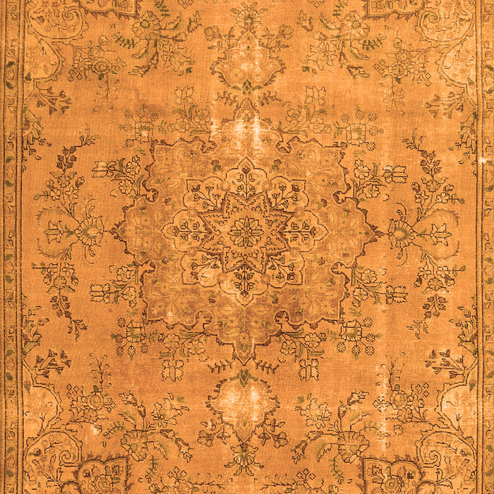 Serging Thickness of Machine Washable Persian Orange Traditional Area Rugs, wshtr3038org