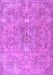 Machine Washable Persian Purple Traditional Area Rugs, wshtr3038pur