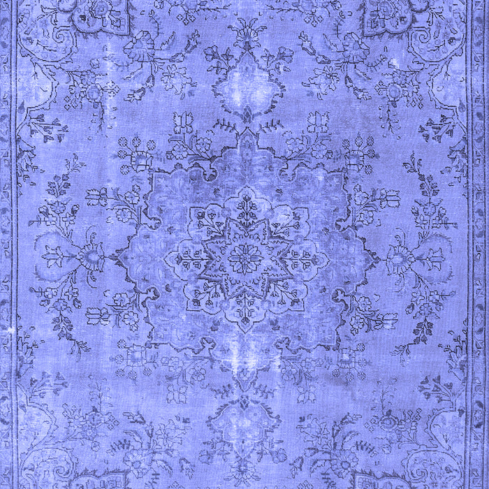 Machine Washable Persian Blue Traditional Rug, wshtr3038blu