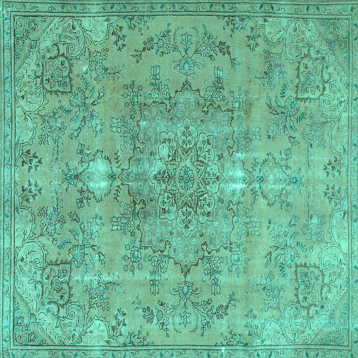 Square Persian Turquoise Traditional Rug, tr3038turq